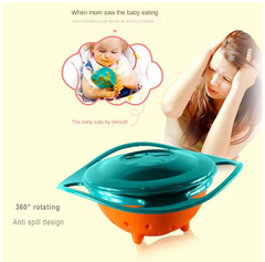 360° Spill-Proof Baby Bowl – Mess-Free Self Feeding Made Easy