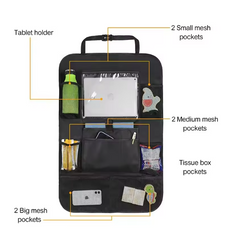 Car Seat Back Organizer – Keep Toys, Snacks & Essentials Neatly Stored on Every Journey