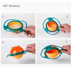 360° Spill-Proof Baby Bowl – Mess-Free Self Feeding Made Easy