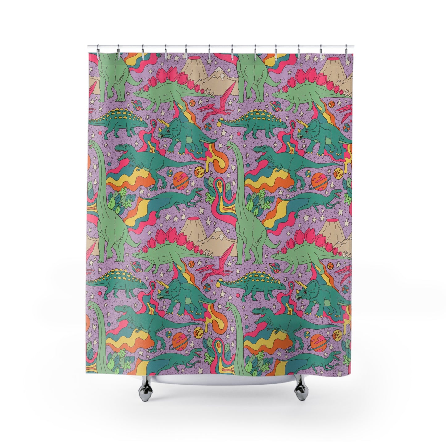 Dinosaur Shower Curtains | Fun Jurassic-Themed Bathroom Decor