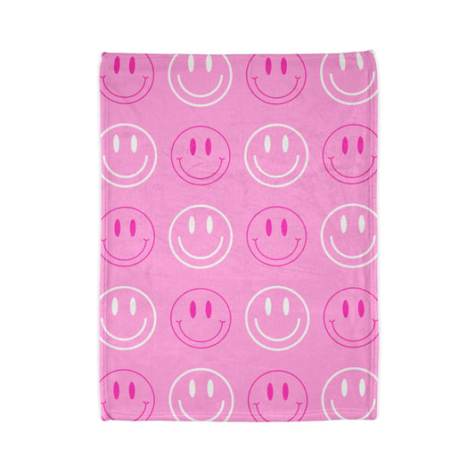 Pink Smiley Blanket