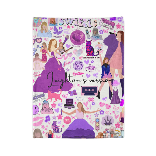 Personalized Taylor Inspired Blanket | Swifty Blanket | Taylor Bedding | Swiftys TS gift idea | Taylor gifts | Swift blanket