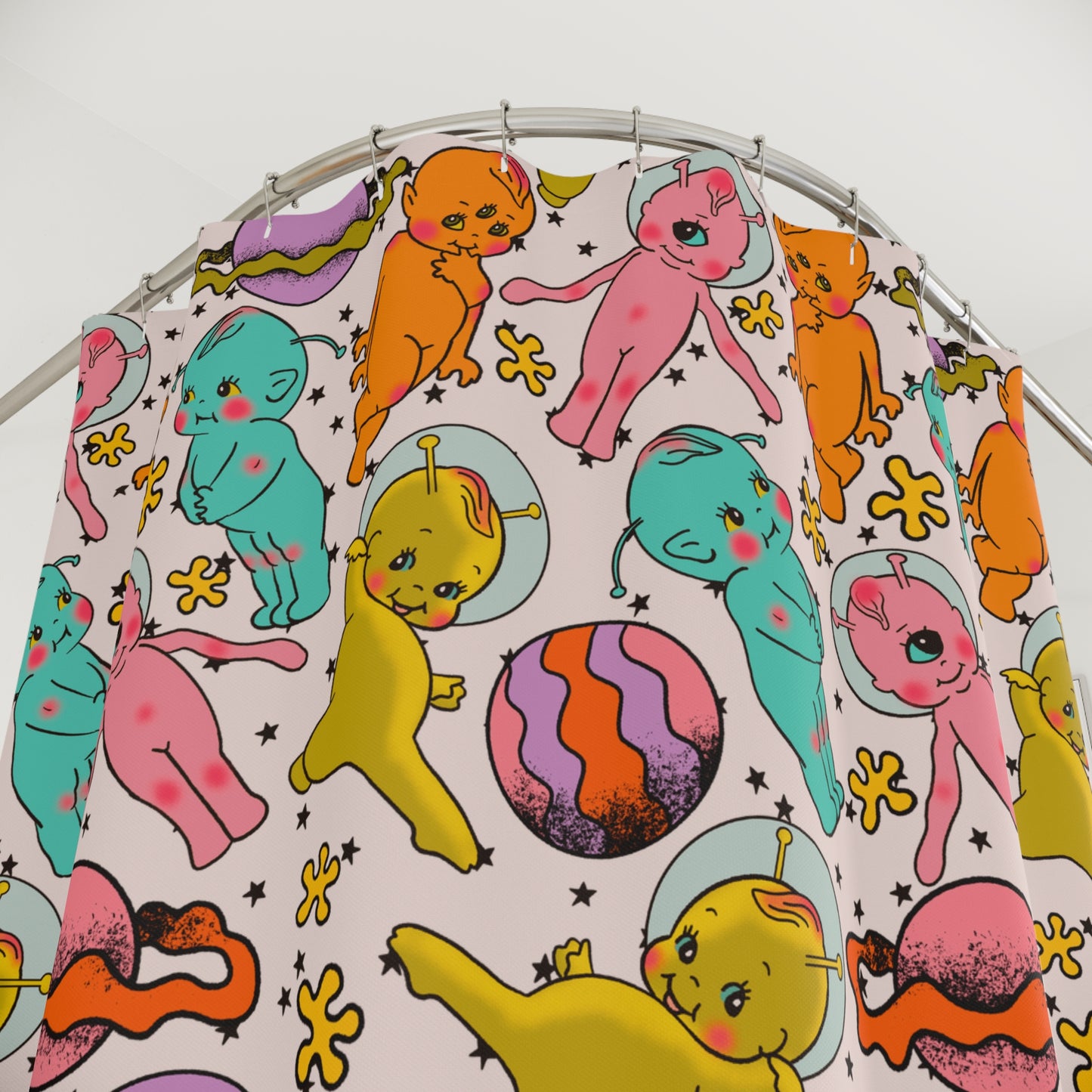 Alien Kewpie Shower Curtains