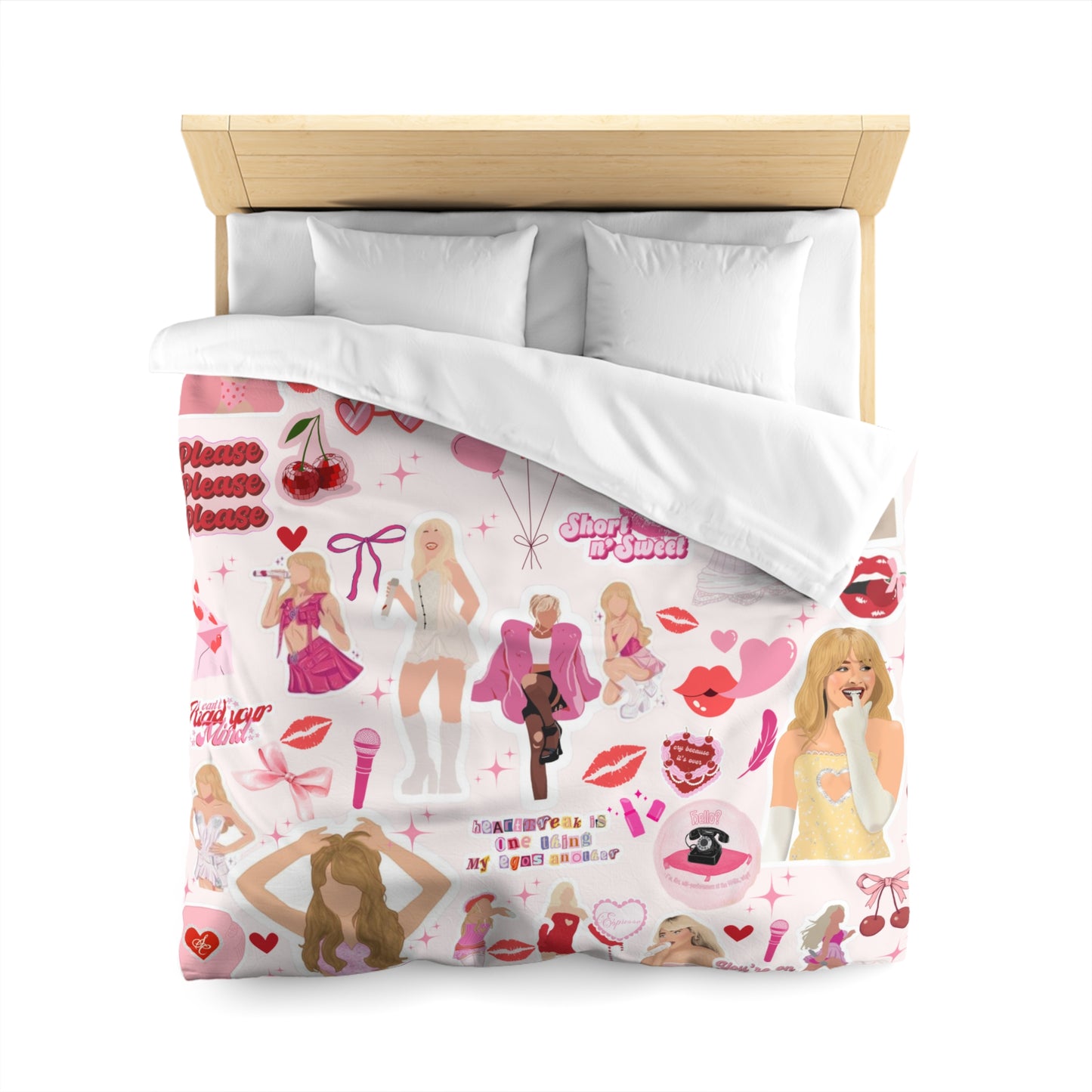 Sabrina Carpenter Inspired Duvet Cover | Short n' Sweet Tour Duvet Cover | Sabrina Bedding | Sabrina Merch | Sabrina Espresso | Please, Please, Please