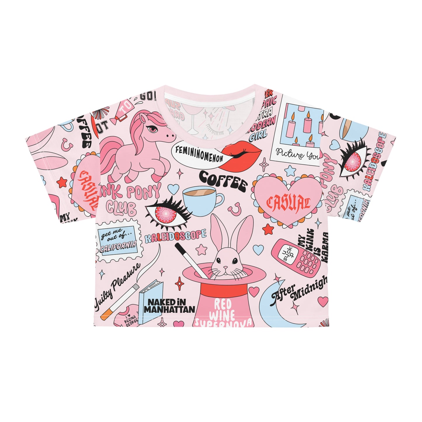 Chappell Inspired Crop Pajama Tee | Pink Pony Club Women's Pajama Tee | Midwest Princess Tour | Y2K Pajama