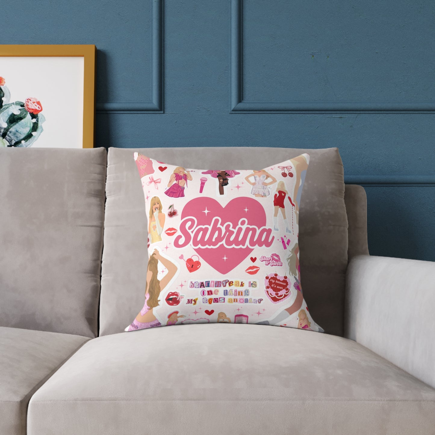 Sabrina Inspired Pillow | Short n' Sweet Tour Pillow | Sabrina Bedding | Sabrina Espresso | Please, Please, Please