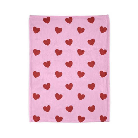 Pink Hearts Blanket