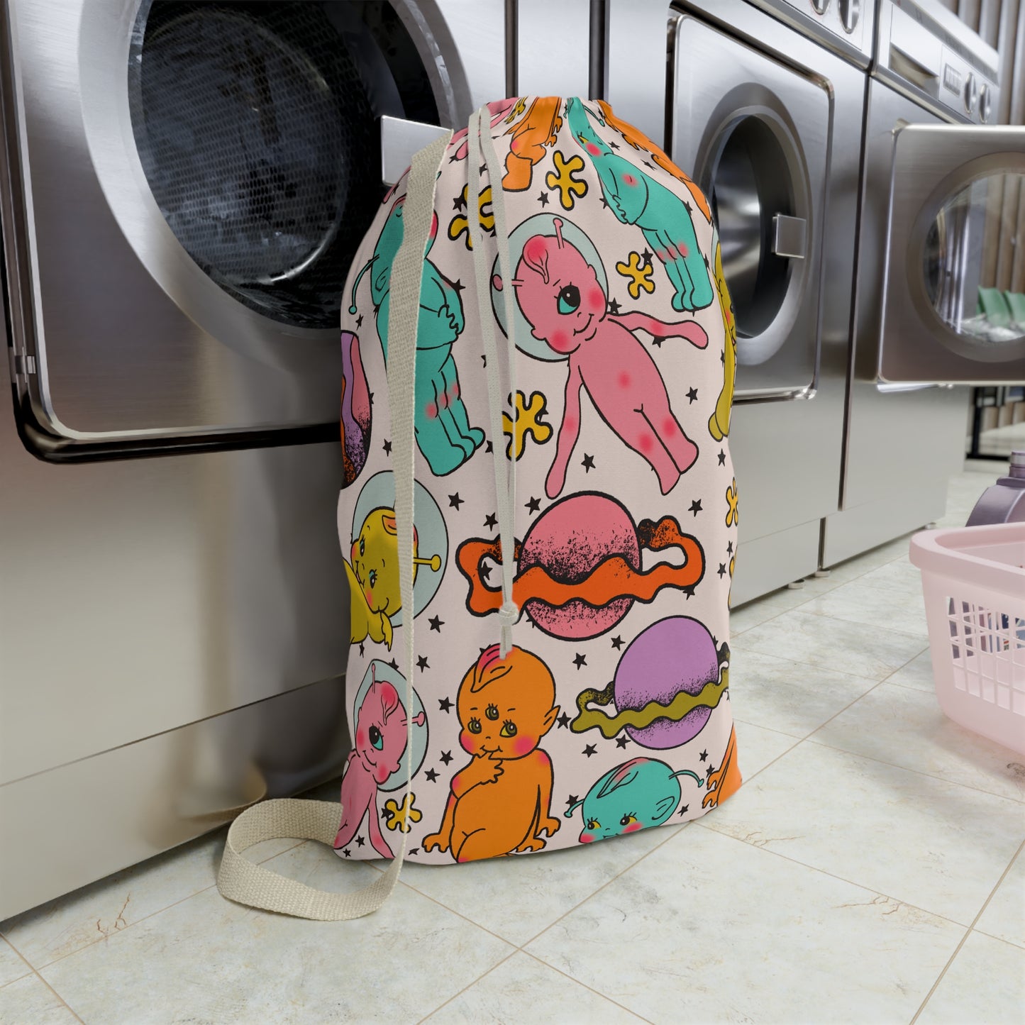 Alien Kewpie Laundry Bag | Alien Laundry Organizer | Kids' Laundry Bag | y2k Laundry Bag | Kewpie