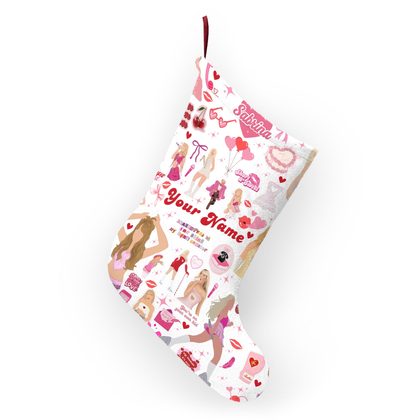 Personalized Sabrina Christmas Stockings | Sabrina Carpenter Inspired Christmas Stockings | Short n' Sweet Tour | Christmas Gift | Gift