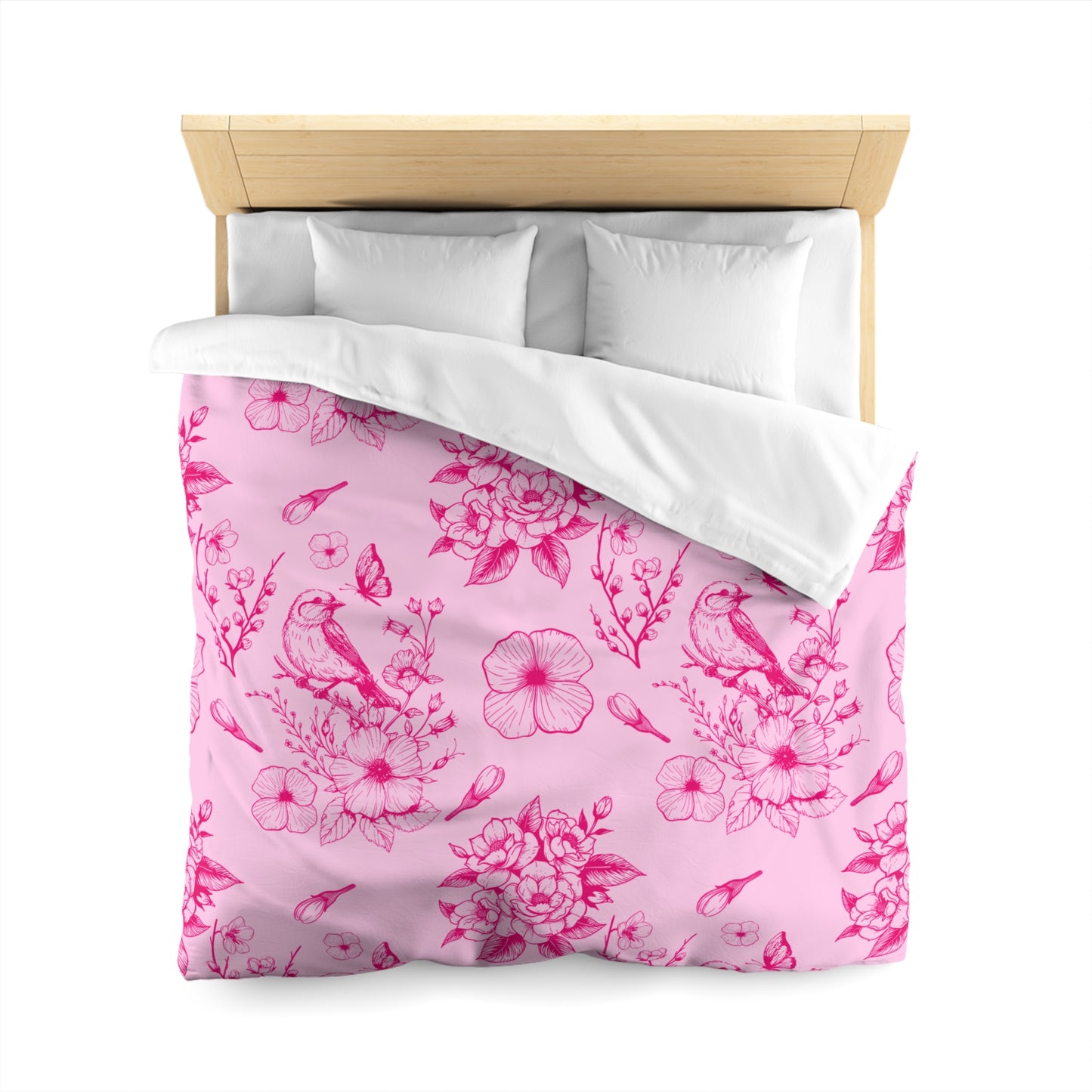 Pink Floral Duvet Cover