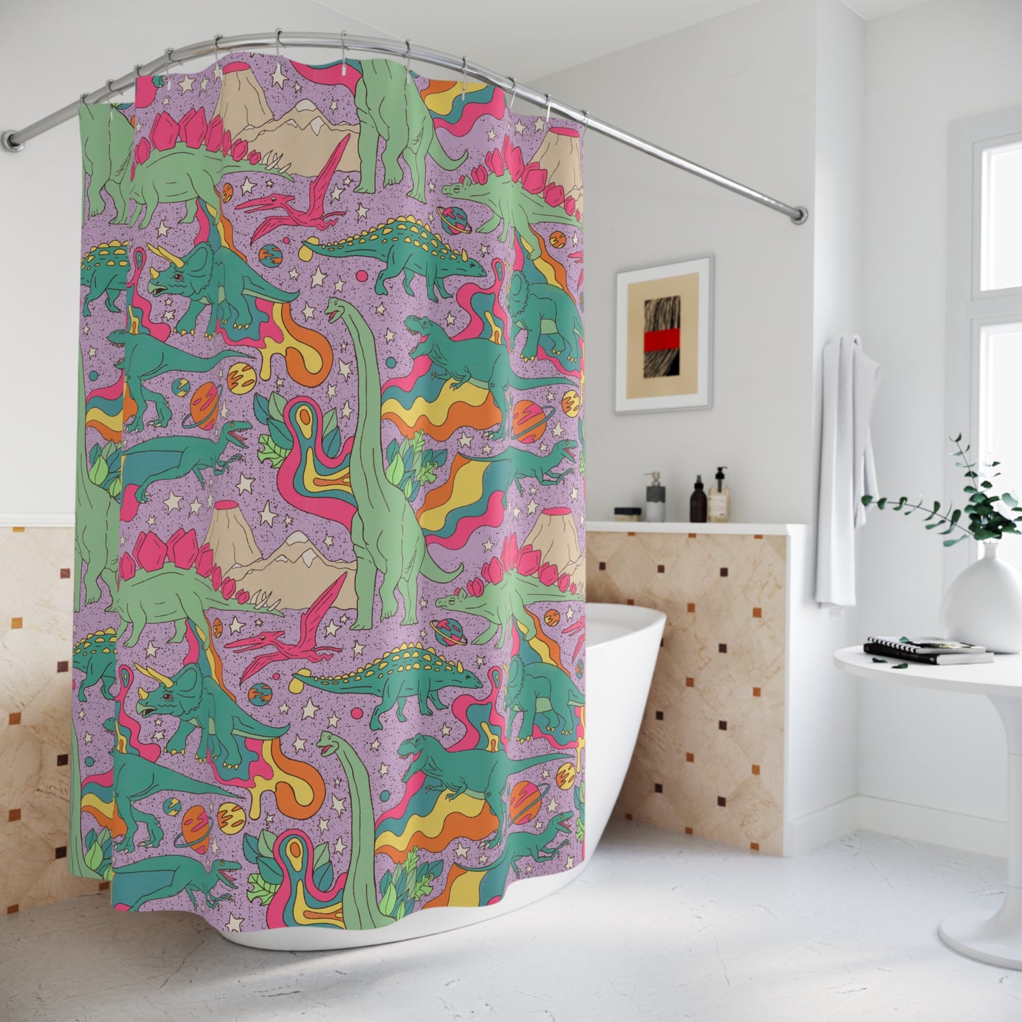 Dinosaur Shower Curtains | Fun Jurassic-Themed Bathroom Decor