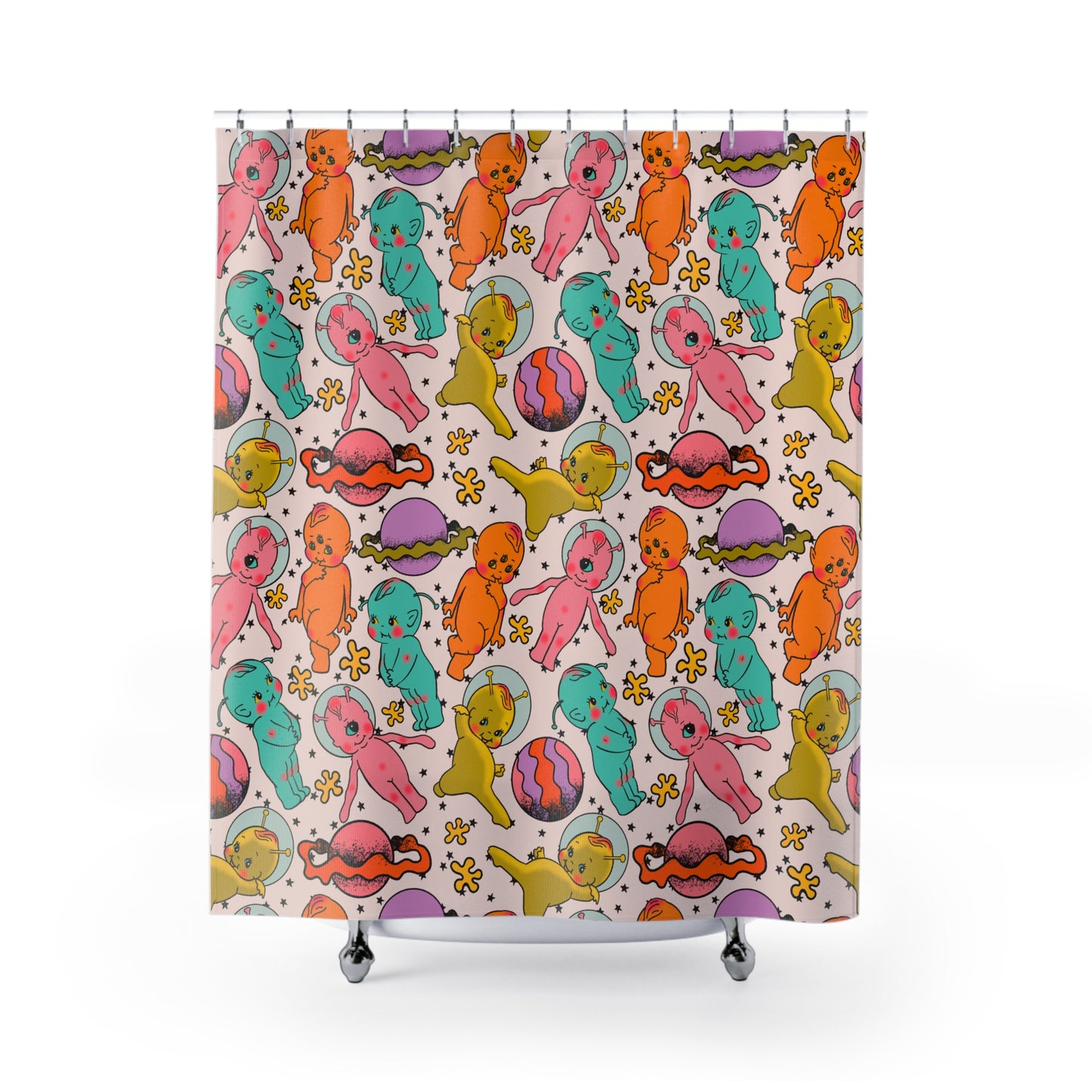 Alien Kewpie Shower Curtains