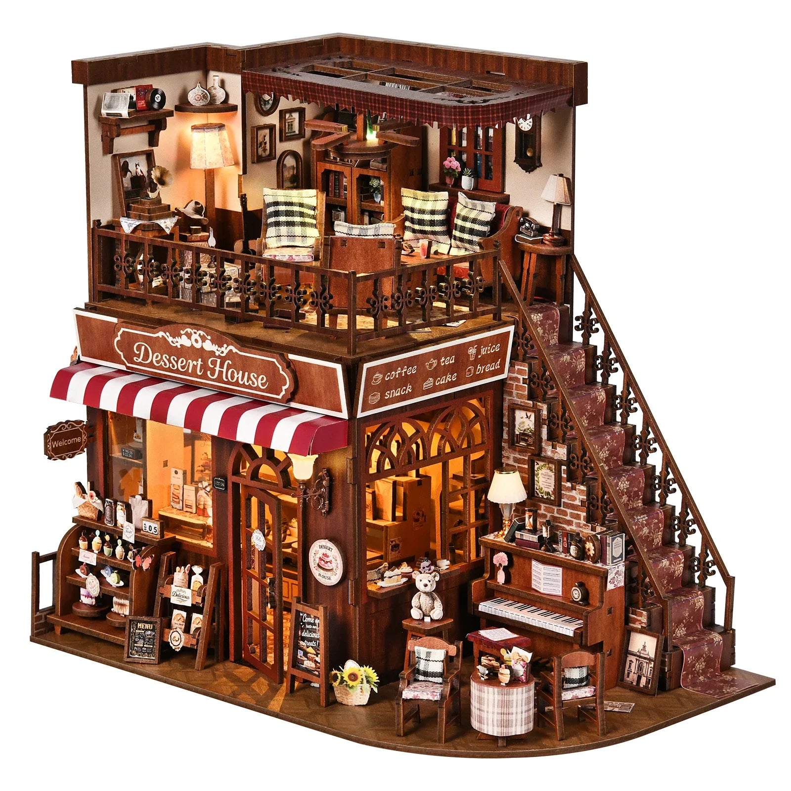 TinyGenius™ 3D Wooden Puzzle Book Nook Kit