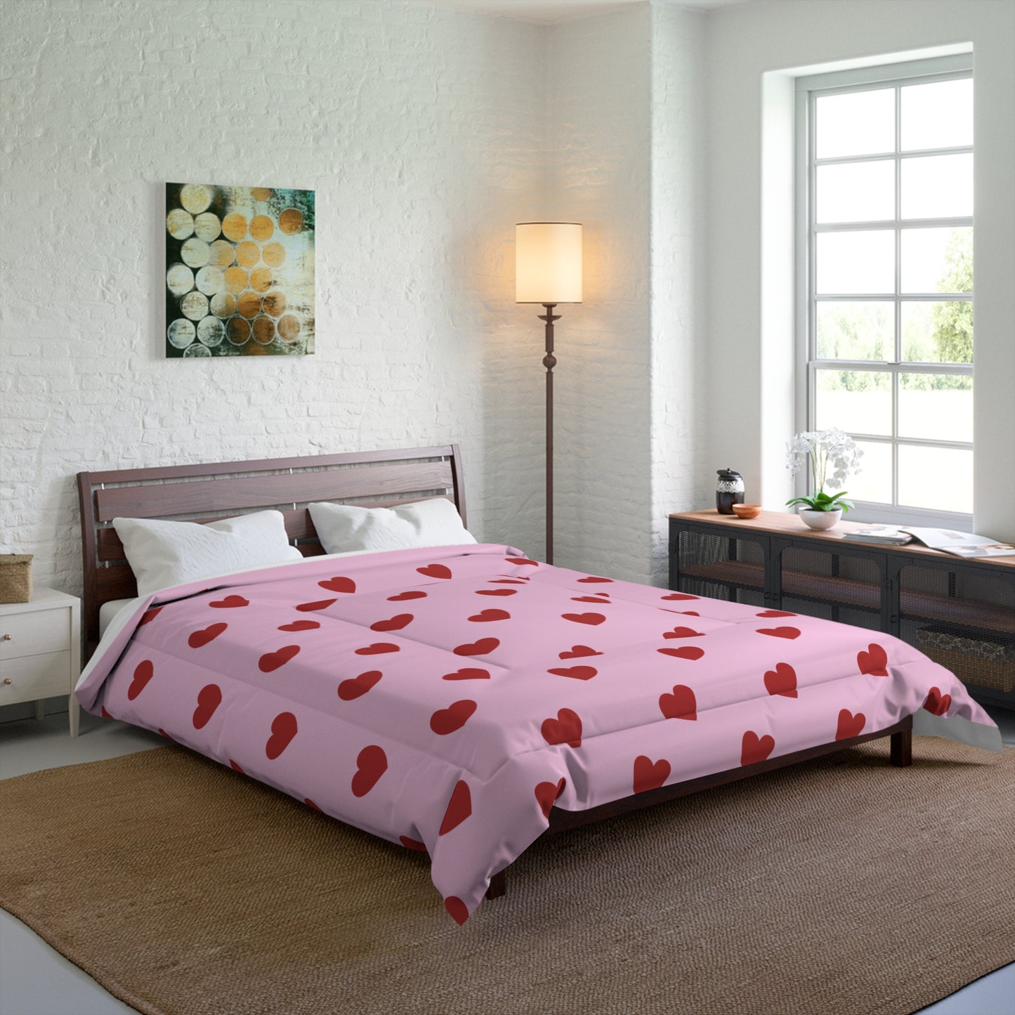 Pink Hearts Comforter