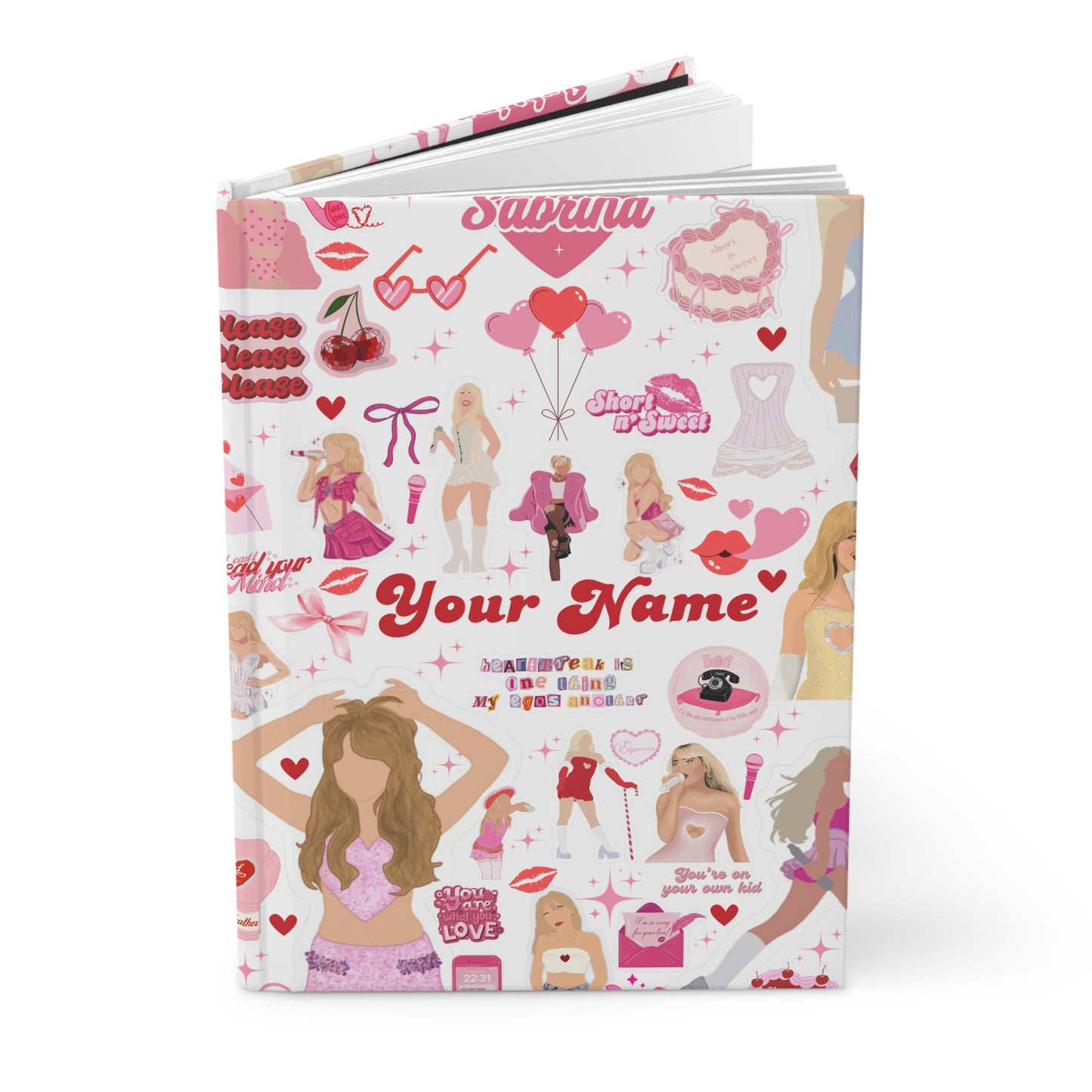 Personalized Sabrina Journal | Short n' Sweet Tour Journal | Sabrina Carpenter Journal | Sabrina Merch | Sabrina Gift