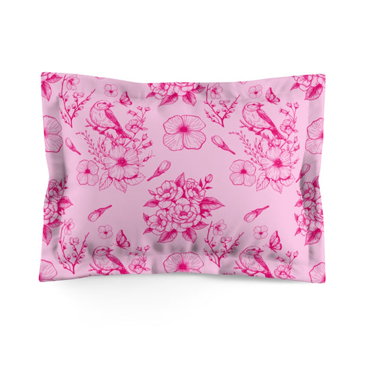 Pink Floral Pillowcase