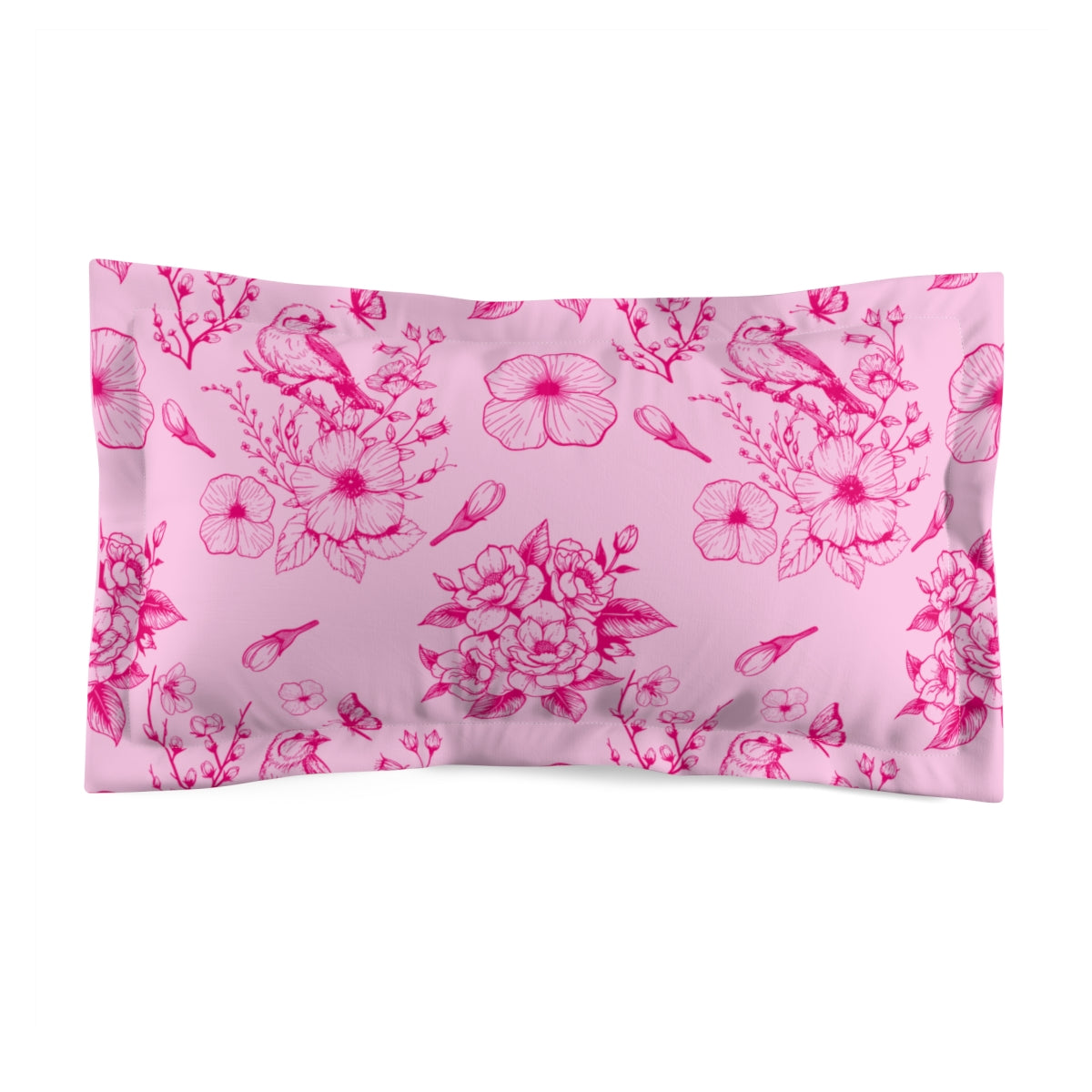 Pink Floral Pillowcase