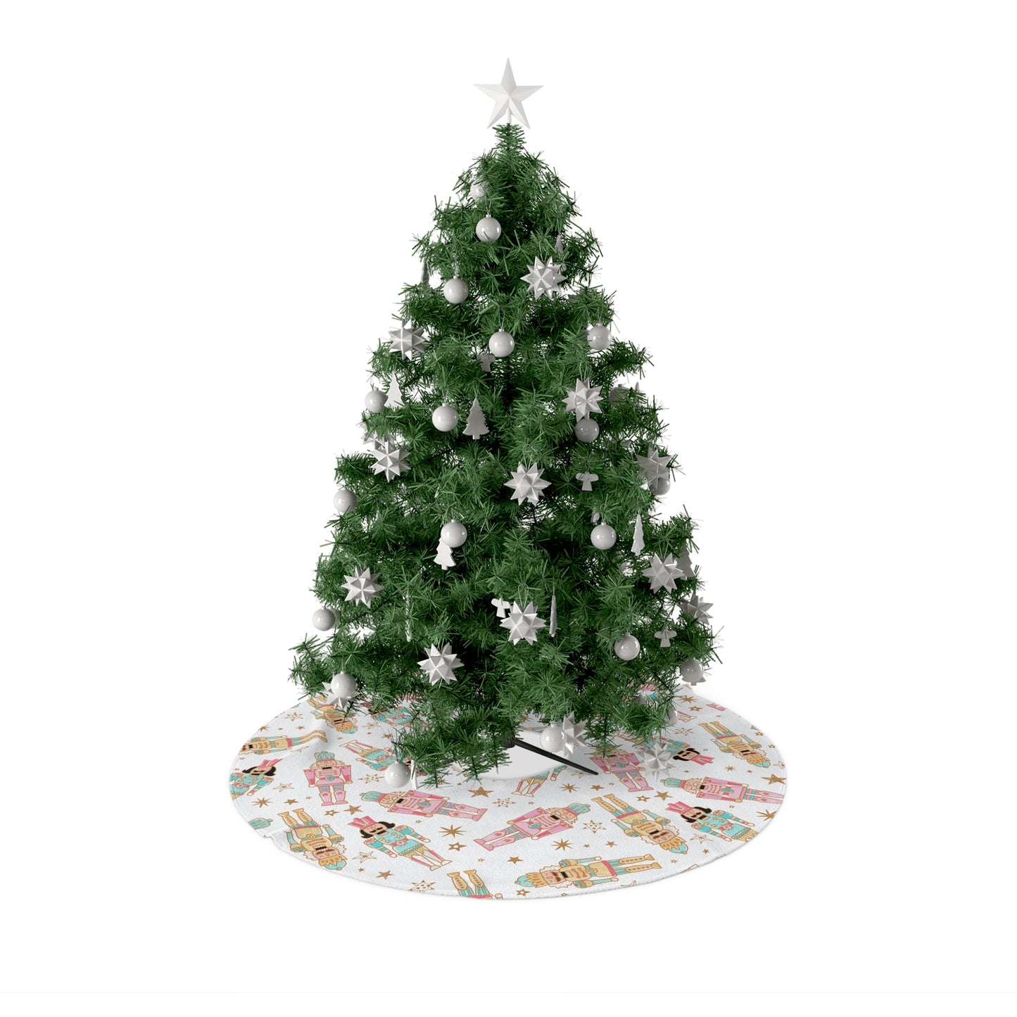 Nutcracker Christmas Tree Skirts | Festive Holiday Decoration | Classic Tree Accessory