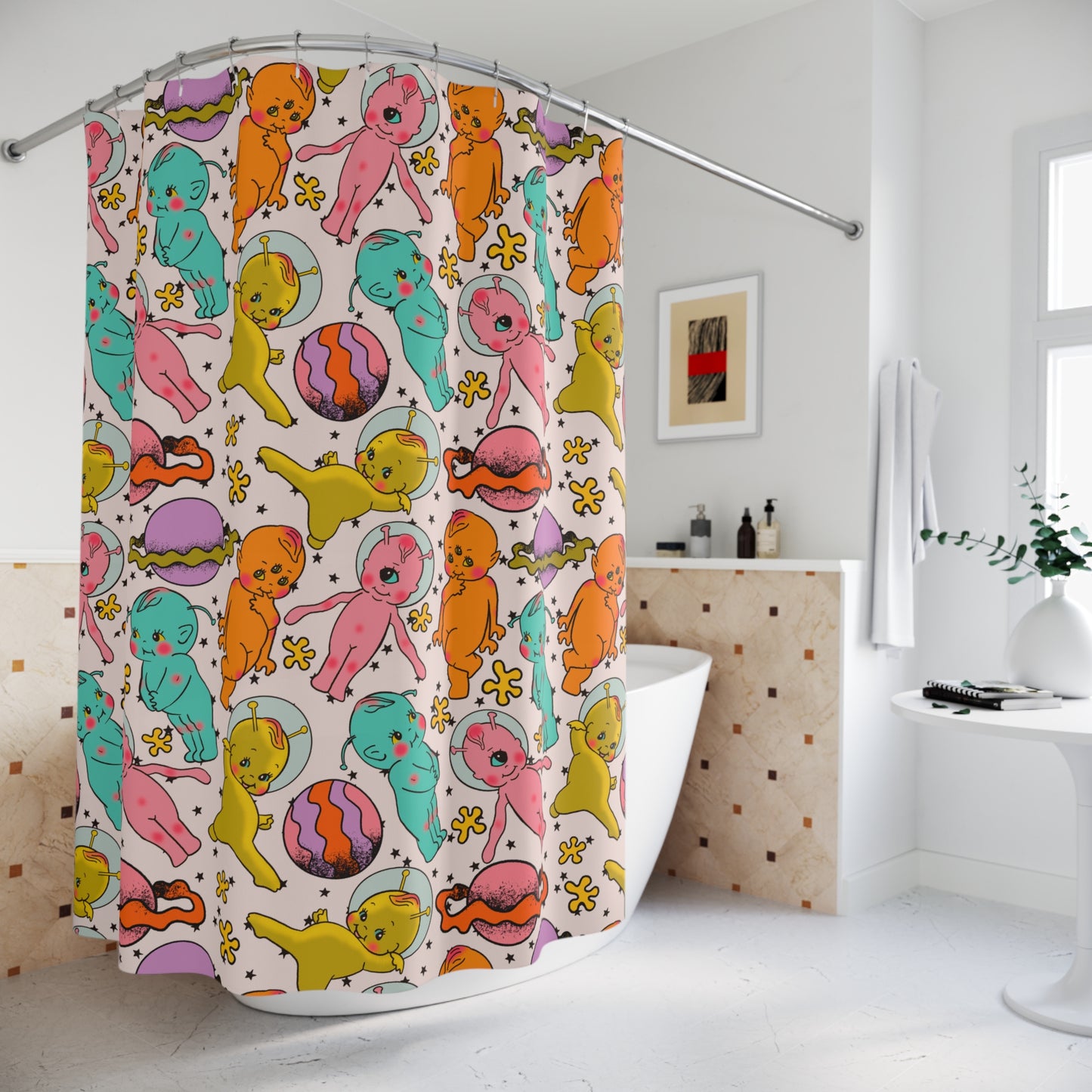 Alien Kewpie Shower Curtains