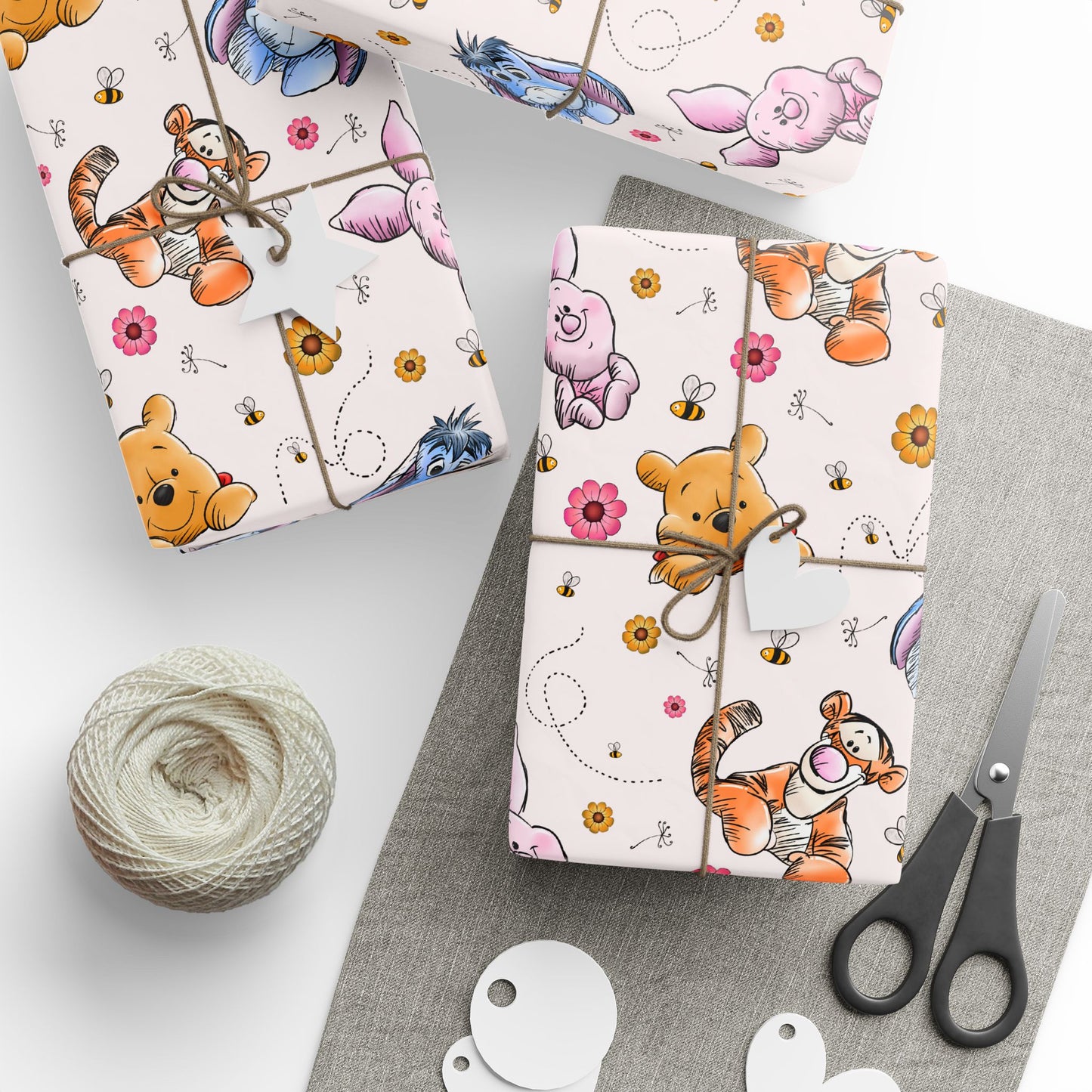 Winnie the pooh Wrapping Paper | Baby Shower Wrapping Paper | Pooh Bear Wrapping Paper | Baby Shower Gift