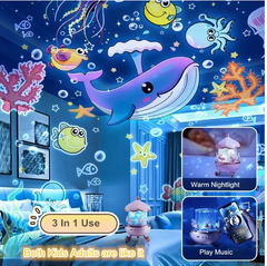 Kids Night Light Projector – Soothing Starry Sky Sleep Light for Babies
