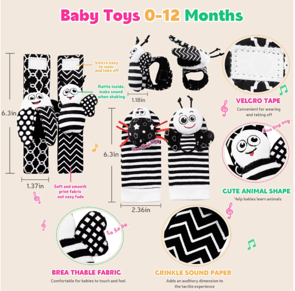 Baby Wrist Rattle & Sensory Socks – Fun, Movement & Early Development in Every Kick