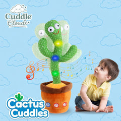 Talking Cactus Toy Singing Cactus Voice Recorder Baby Toys Plush Cactus Educational Toys Repeats What You Say Learning Toys
