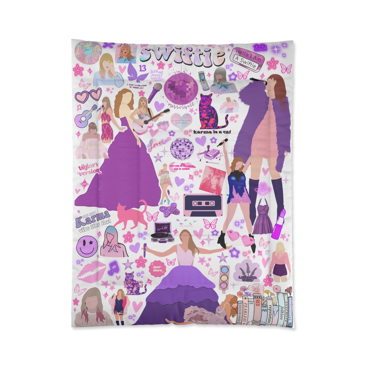 Taylor Inspired Comforter | Swifty Comforter | Taylor Bedding | Swiftys TS gift idea | Taylor gifts | Swift blanket