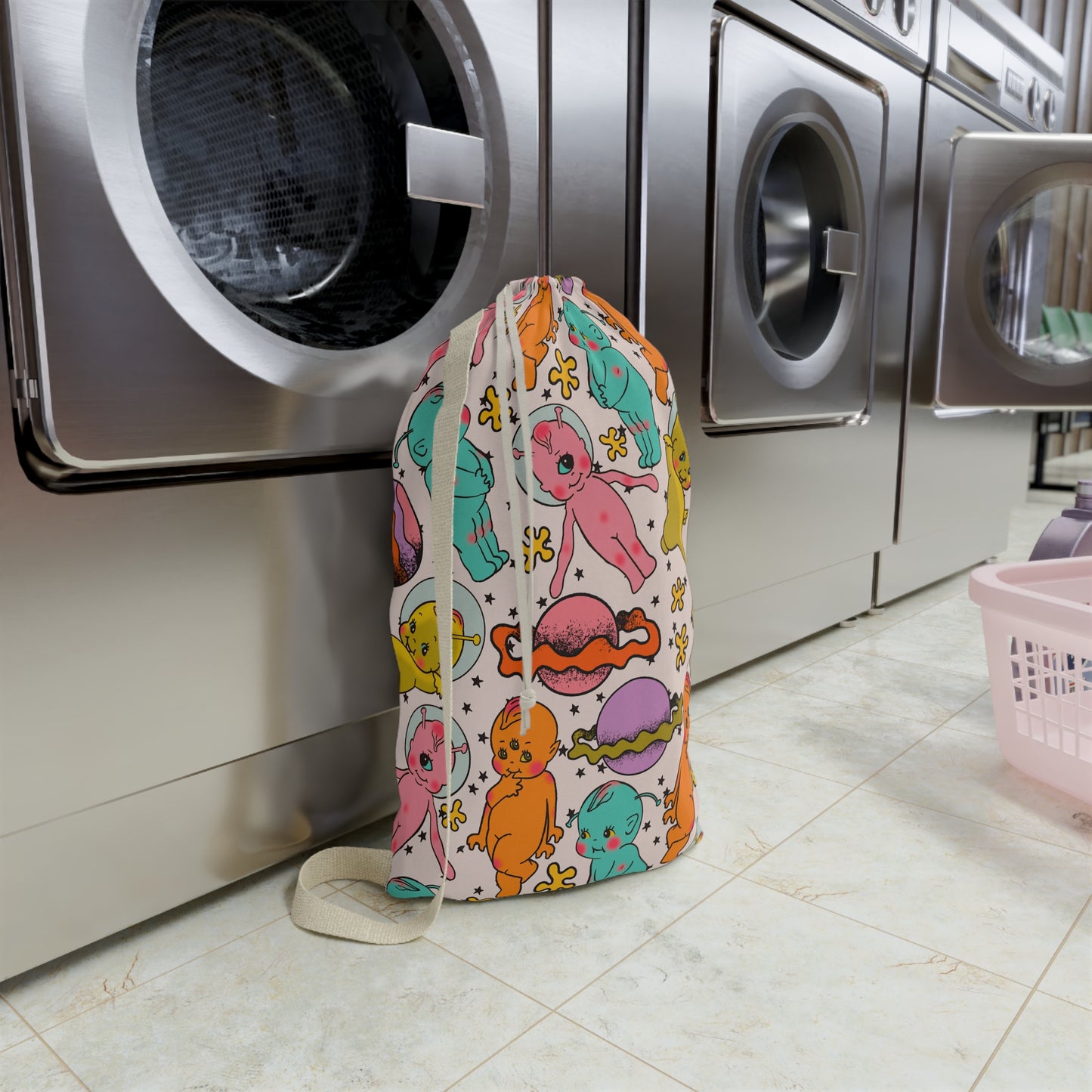 Alien Kewpie Laundry Bag | Alien Laundry Organizer | Kids' Laundry Bag | y2k Laundry Bag | Kewpie