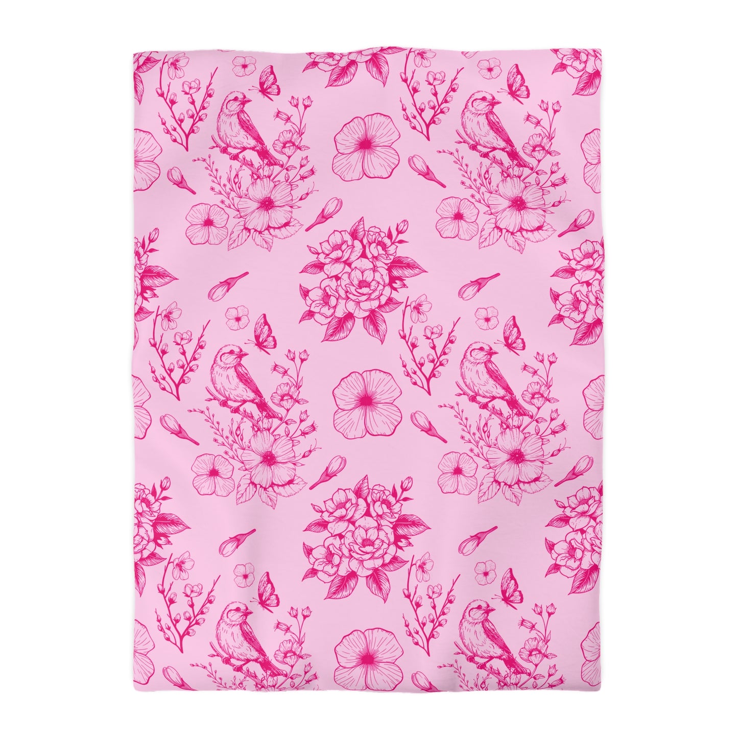 Pink Floral Duvet Cover