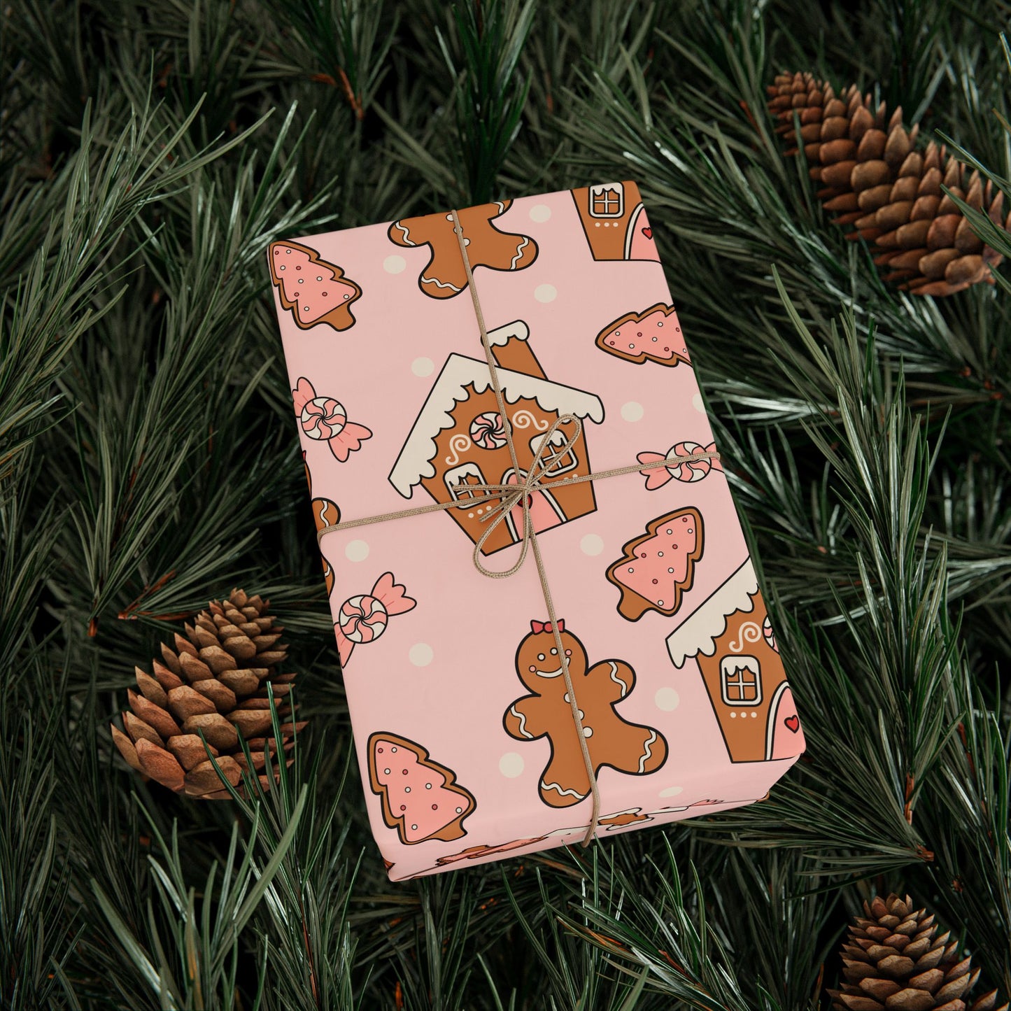 Christmas Ginger Man Cookie Wrapping Papers | Christmas Wrapping Papers | Holiday Decoration | Ginger Man Cookie