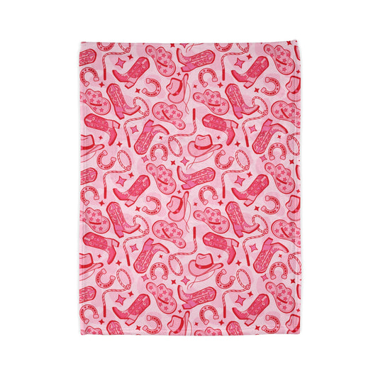 Pink Cowboy Blanket | Cowgirl Blanket | Western Decor Bedroom