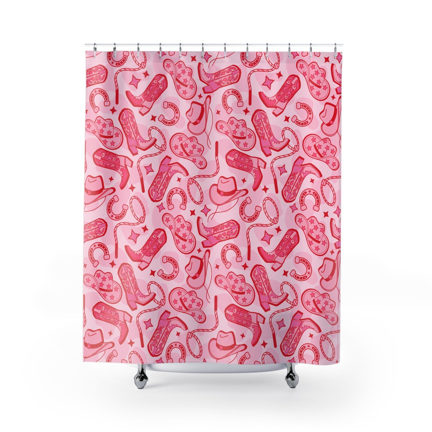 Pink Cowboy Shower Curtains | Pink Cowgirl Shower Curtains