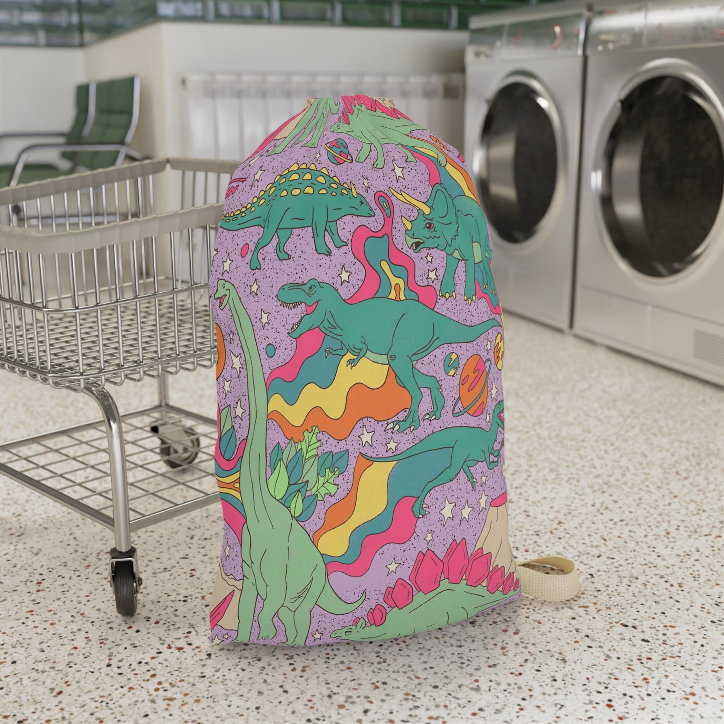 Dinosaur Laundry Bag | Dino-Themed Laundry Organizer | Kids' Laundry Bag | y2k Laundry Bag