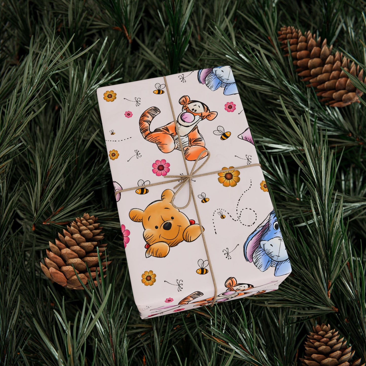 Winnie the pooh Wrapping Paper | Baby Shower Wrapping Paper | Pooh Bear Wrapping Paper | Baby Shower Gift