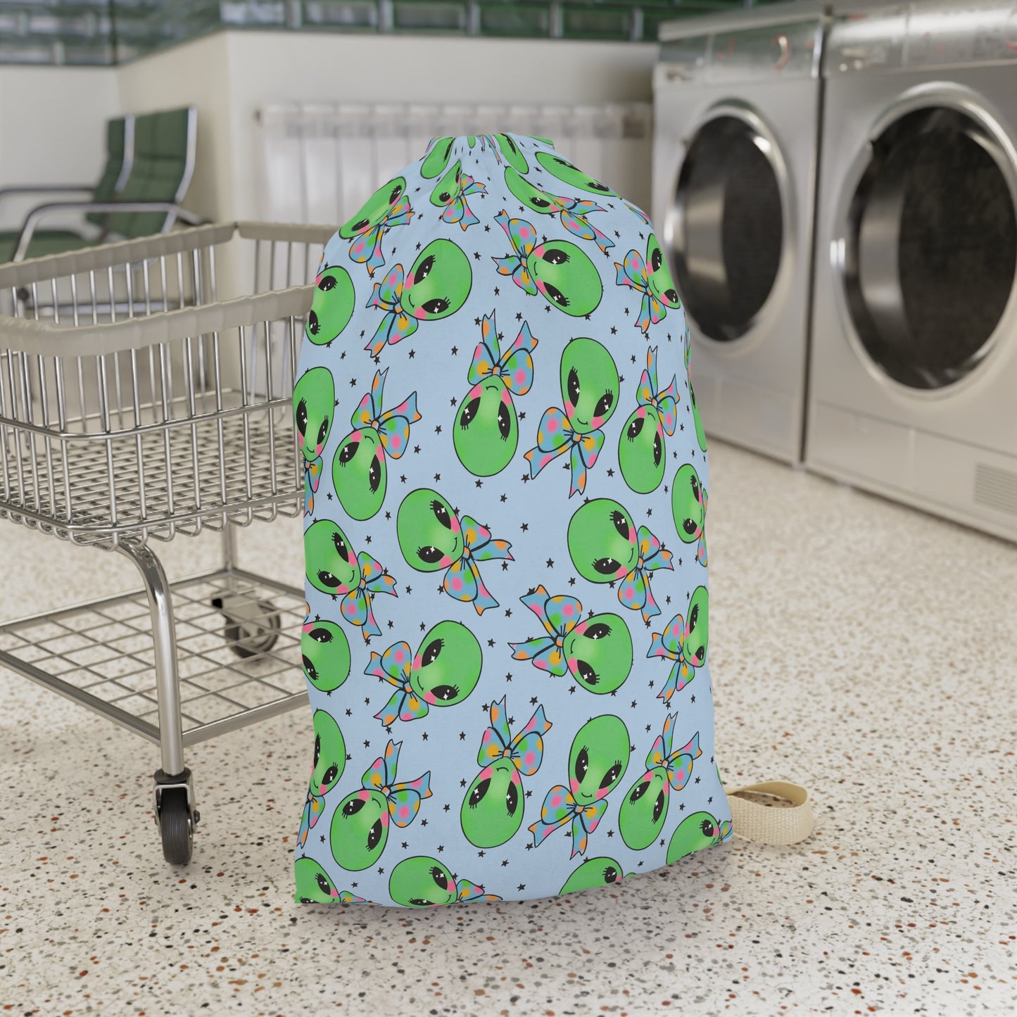 Alien Laundry Bag | Outer Space Laundry Bag | Fun Sci-Fi Laundry Bag | y2k Laundry Bag