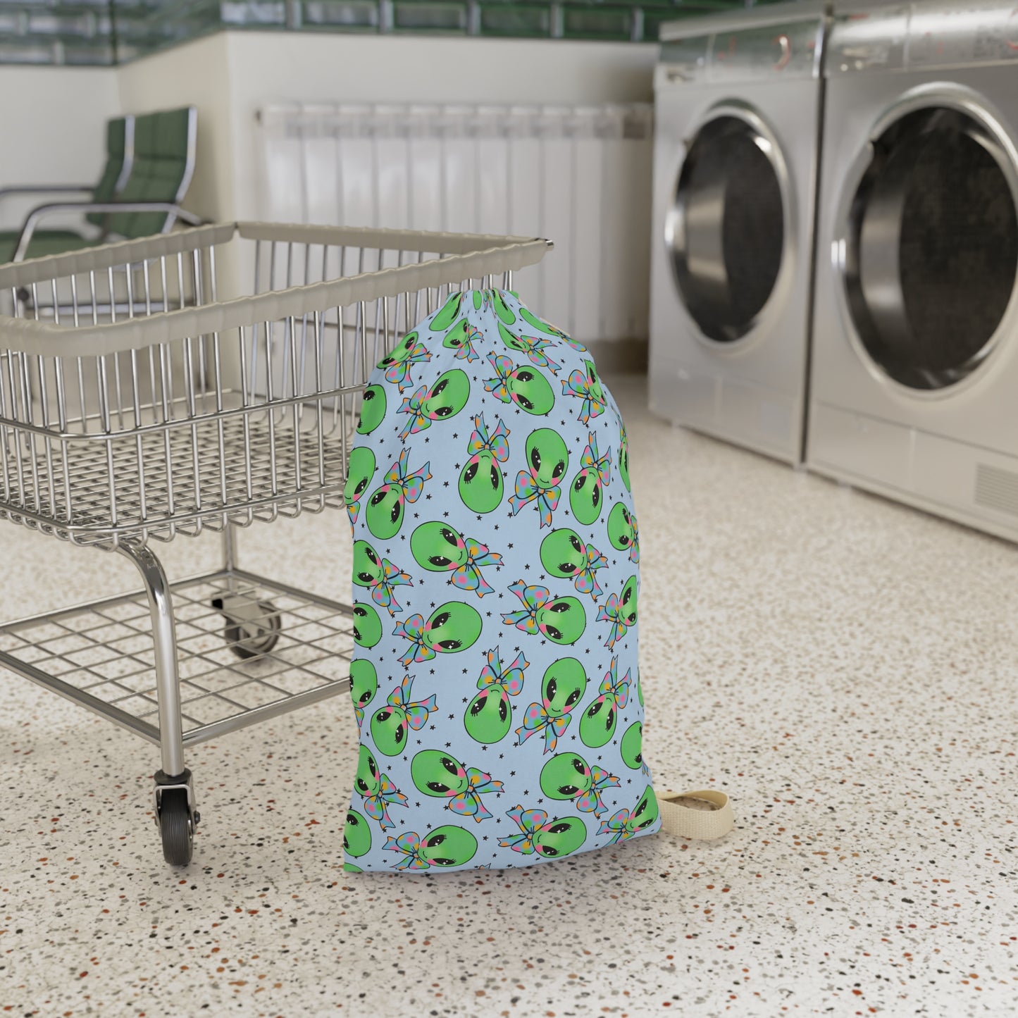 Alien Laundry Bag | Outer Space Laundry Bag | Fun Sci-Fi Laundry Bag | y2k Laundry Bag