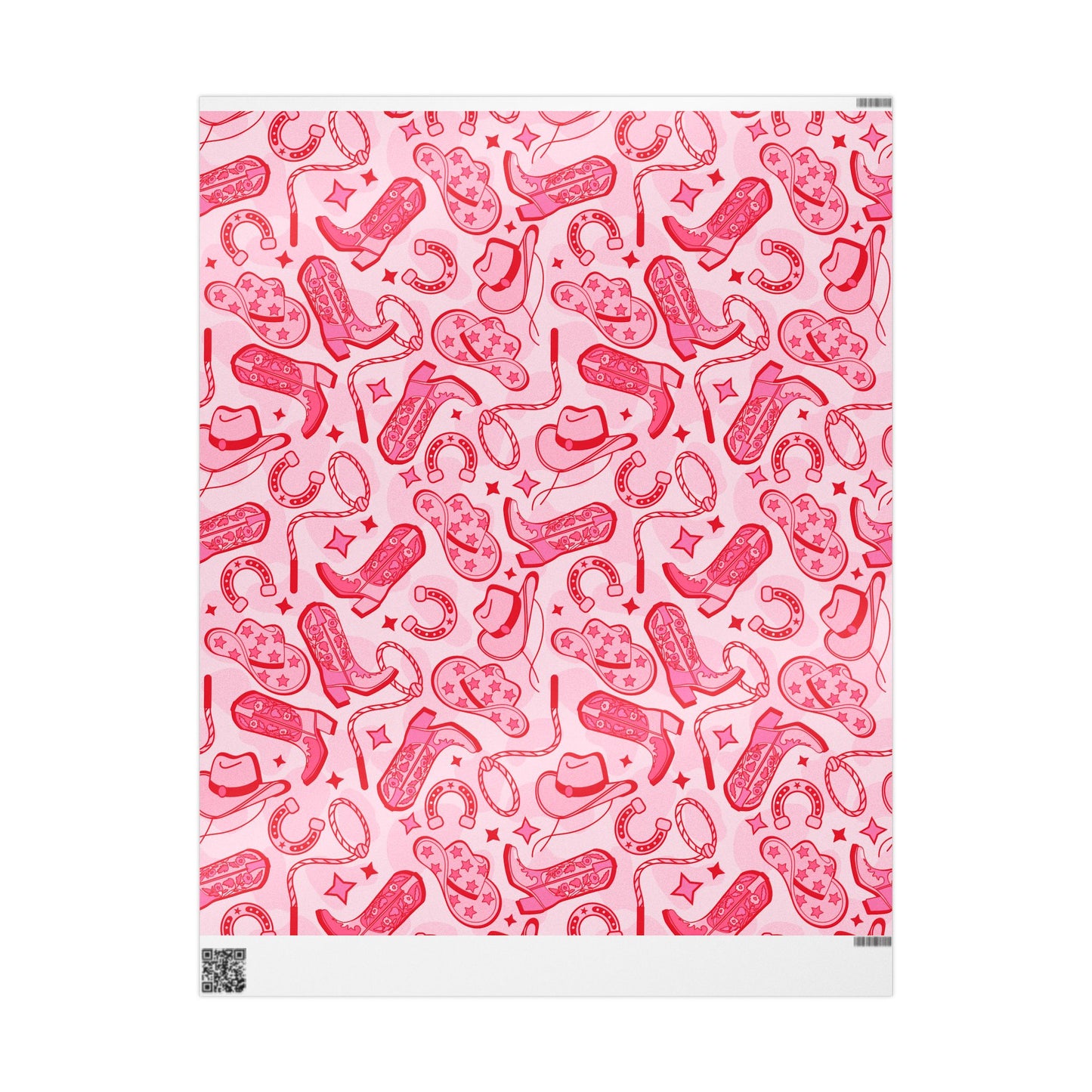 Pink Cowboy Wrapping Papers | Pink Cowgirl Wrapping Papers | Christmas Wrapping Papers | Holiday Decoration