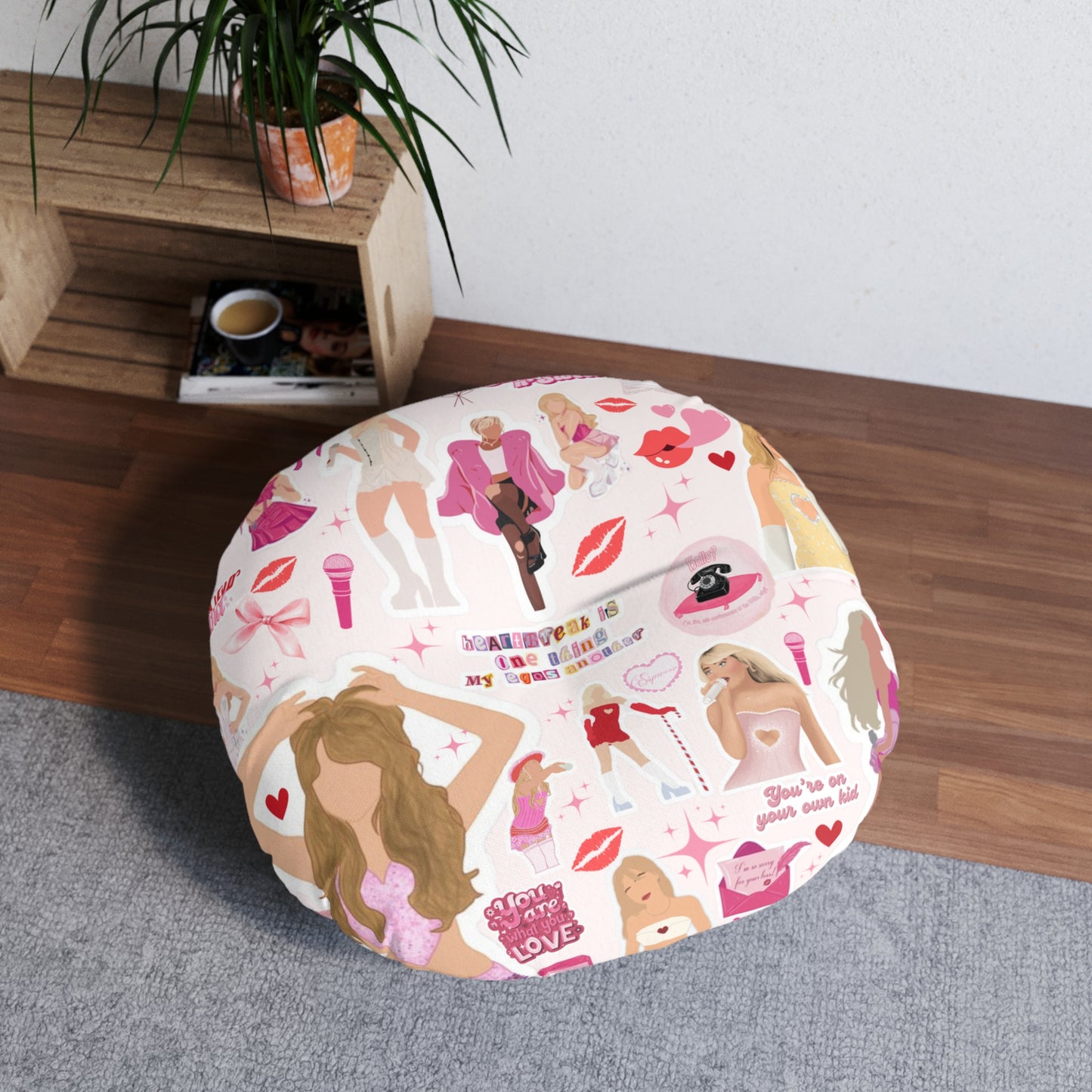 Sabrina Inspired Floor Pillow | Short n' Sweet Tour Pillow | Sabrina Bedding | Sabrina Espresso | Please, Please, Please