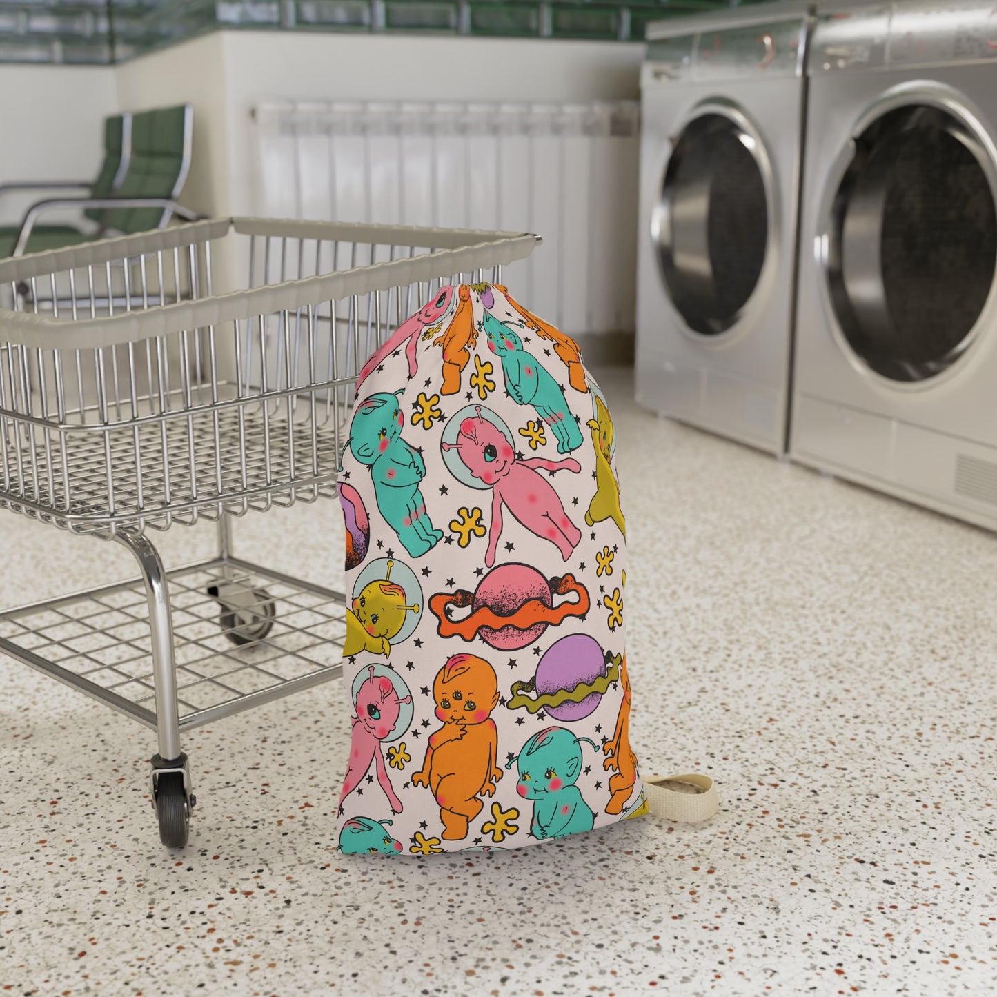 Alien Kewpie Laundry Bag | Alien Laundry Organizer | Kids' Laundry Bag | y2k Laundry Bag | Kewpie