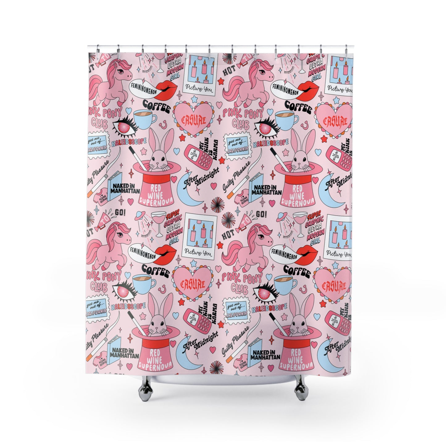 Chappell inspired Shower Curtains | Pink pony Club Shower Curtains | Midwest Princess Tour | Y2k Shower Curtains