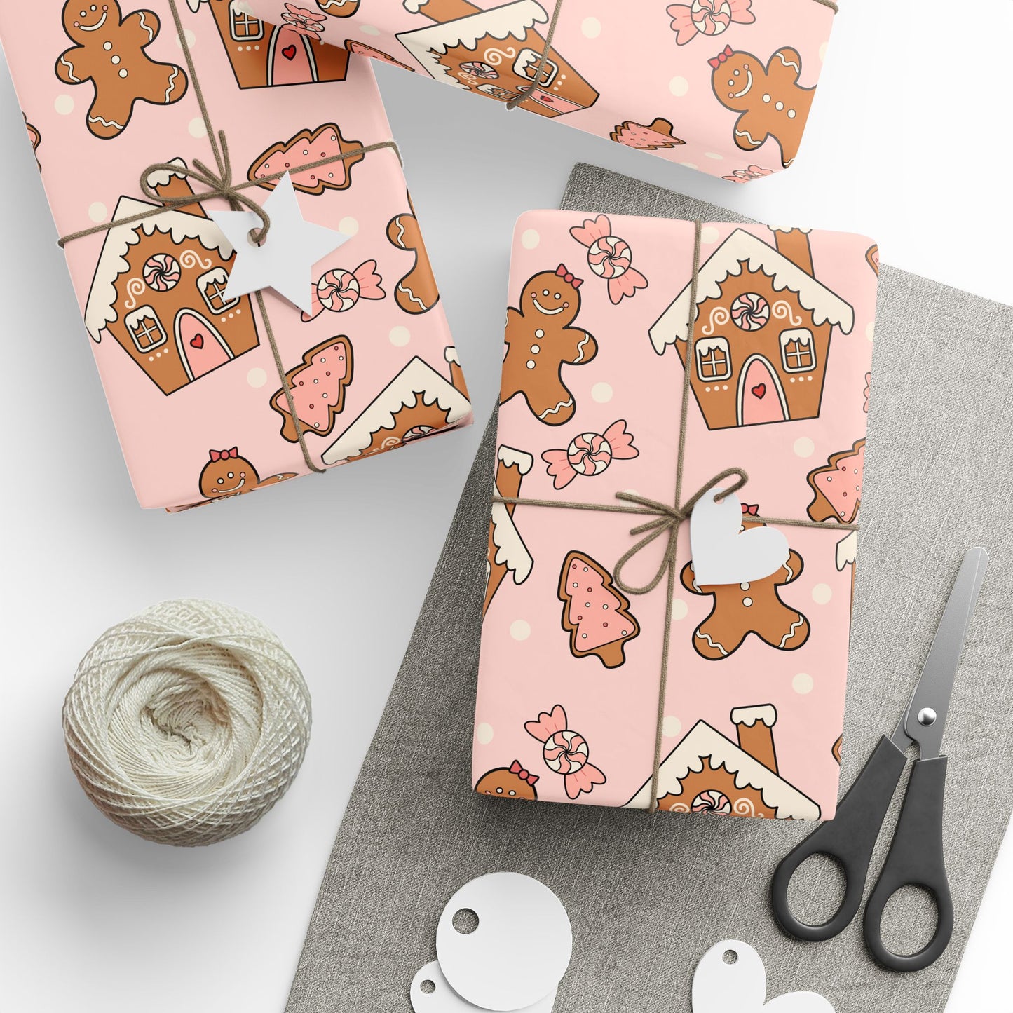 Christmas Ginger Man Cookie Wrapping Papers | Christmas Wrapping Papers | Holiday Decoration | Ginger Man Cookie