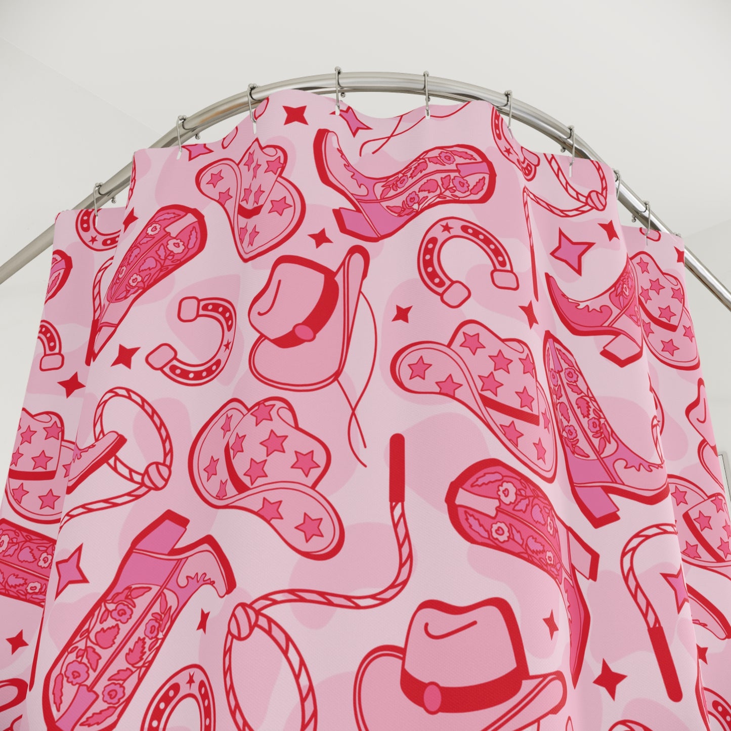 Pink Cowboy Shower Curtains | Pink Cowgirl Shower Curtains